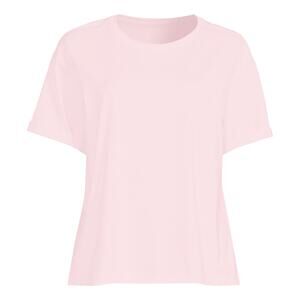 LAND'S END Women's Oversized Supima Short Sleeve Crew Neck T-Shirt Size 3X Pink